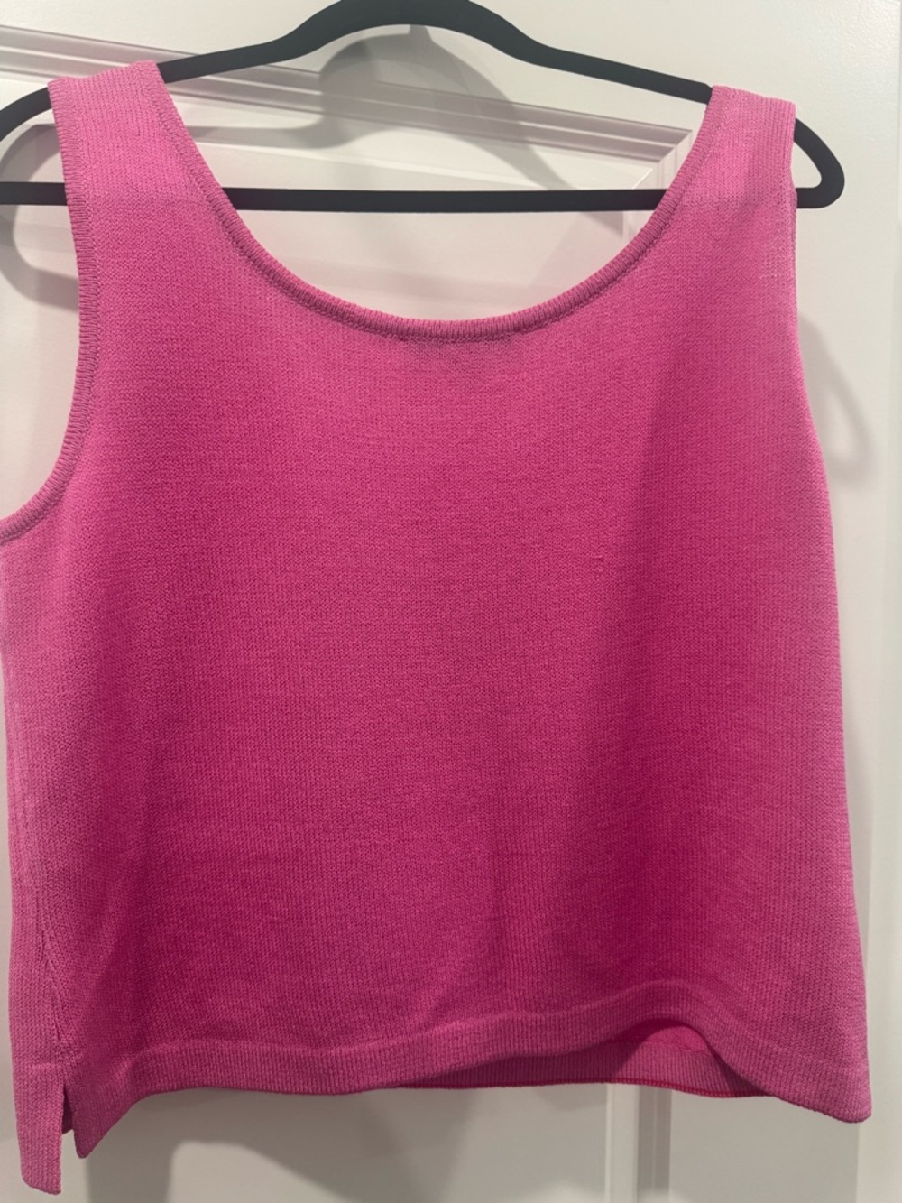 St. John Black Jacket with Pink Trim and Pink Sleeveless Top. 2 pieces. - Picture 13 of 14